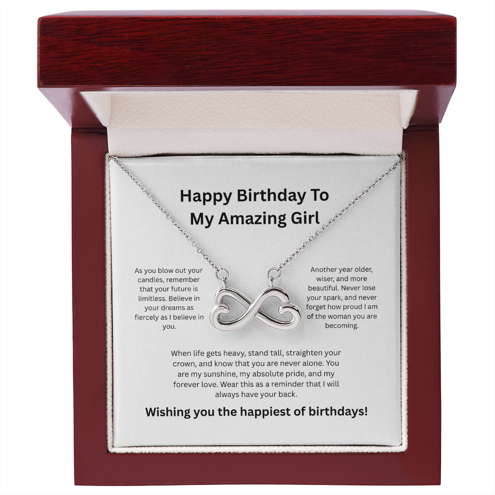 Happy Birthday Luxury Necklace - Personalised Gift for Daughter / Granddaughter