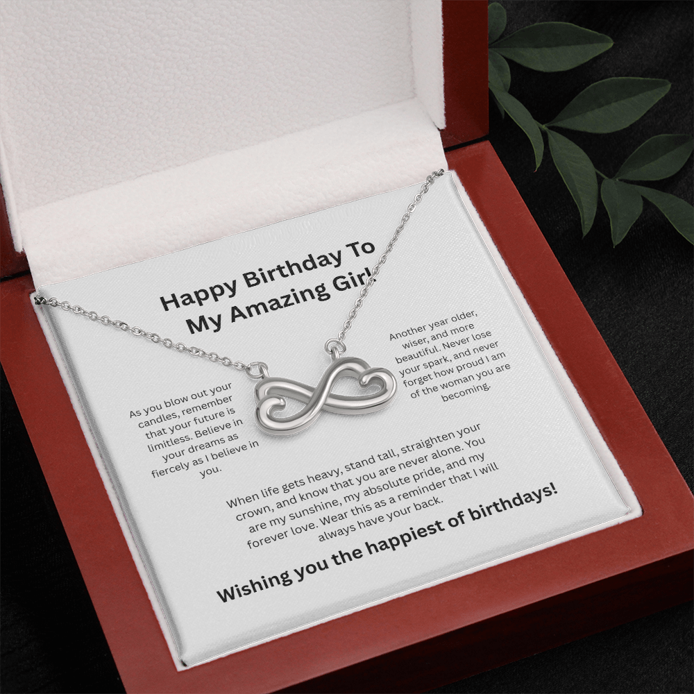 Happy Birthday Luxury Necklace - Personalised Gift for Daughter / Granddaughter