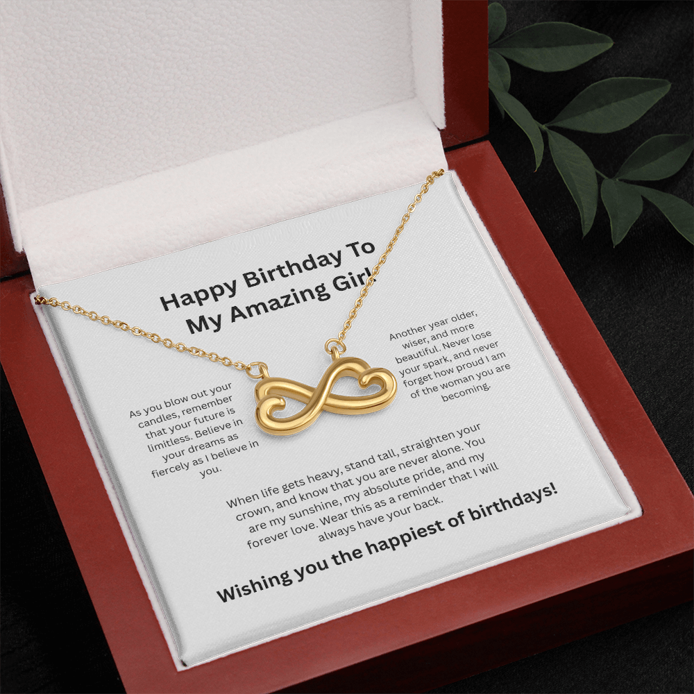 Happy Birthday Luxury Necklace - Personalised Gift for Daughter / Granddaughter