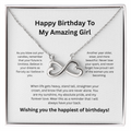 Happy Birthday Luxury Necklace - Personalised Gift for Daughter / Granddaughter